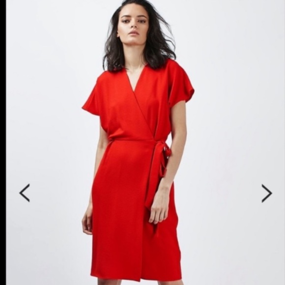 Topshop Dolman Sleeve Wrap Dress - Picture 1 of 7